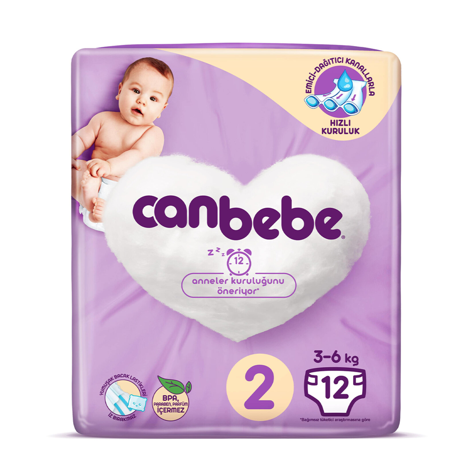 Canbebe Standart Paket Mini 3-6 Kg 12'li
