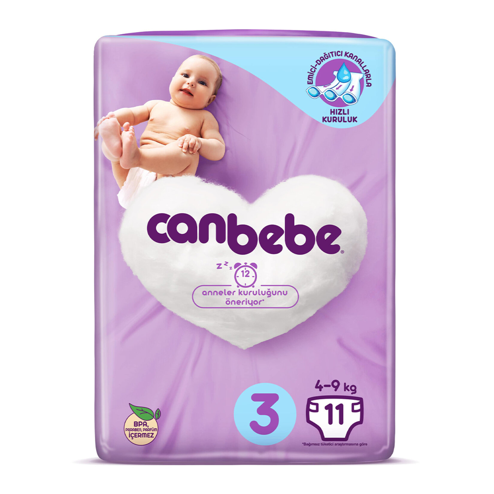 Canbebe Standart Paket Midi 4-9 Kg 11'li