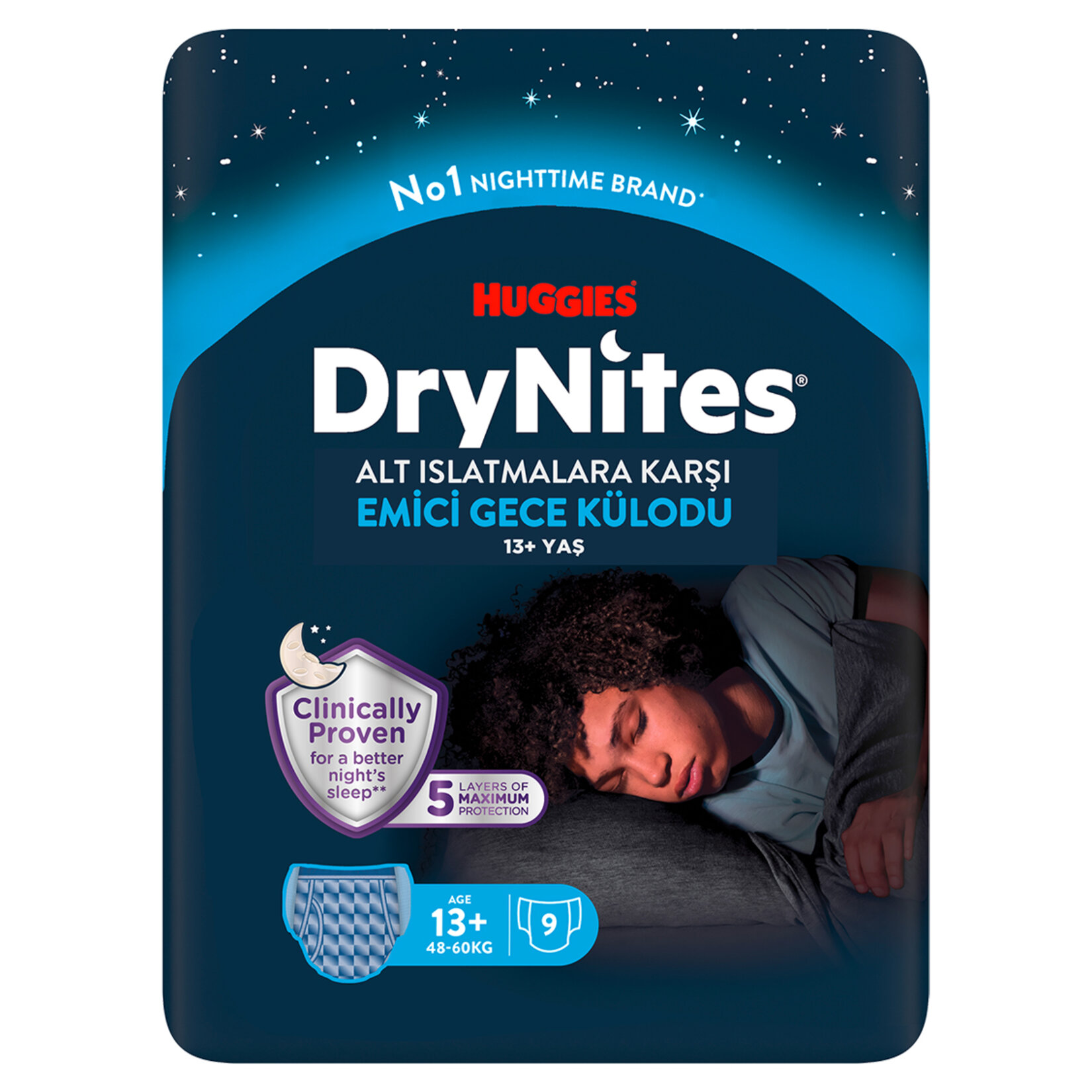 Huggies Drynites Gece Külodu 13+ Yaş Erkek 9'lu - Görsel 1
