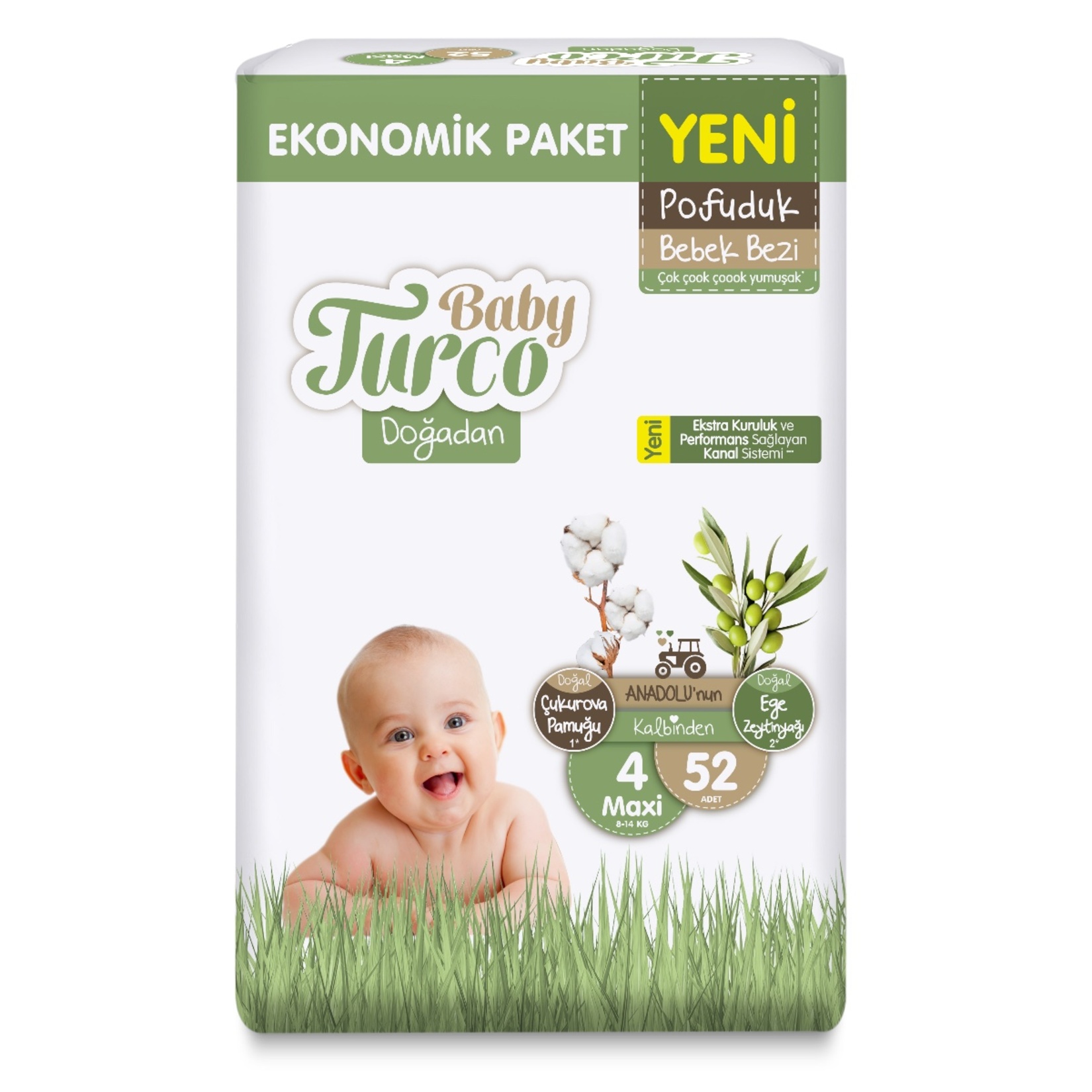 Baby Turco Doğadan Pofuduk Maxi 52'li