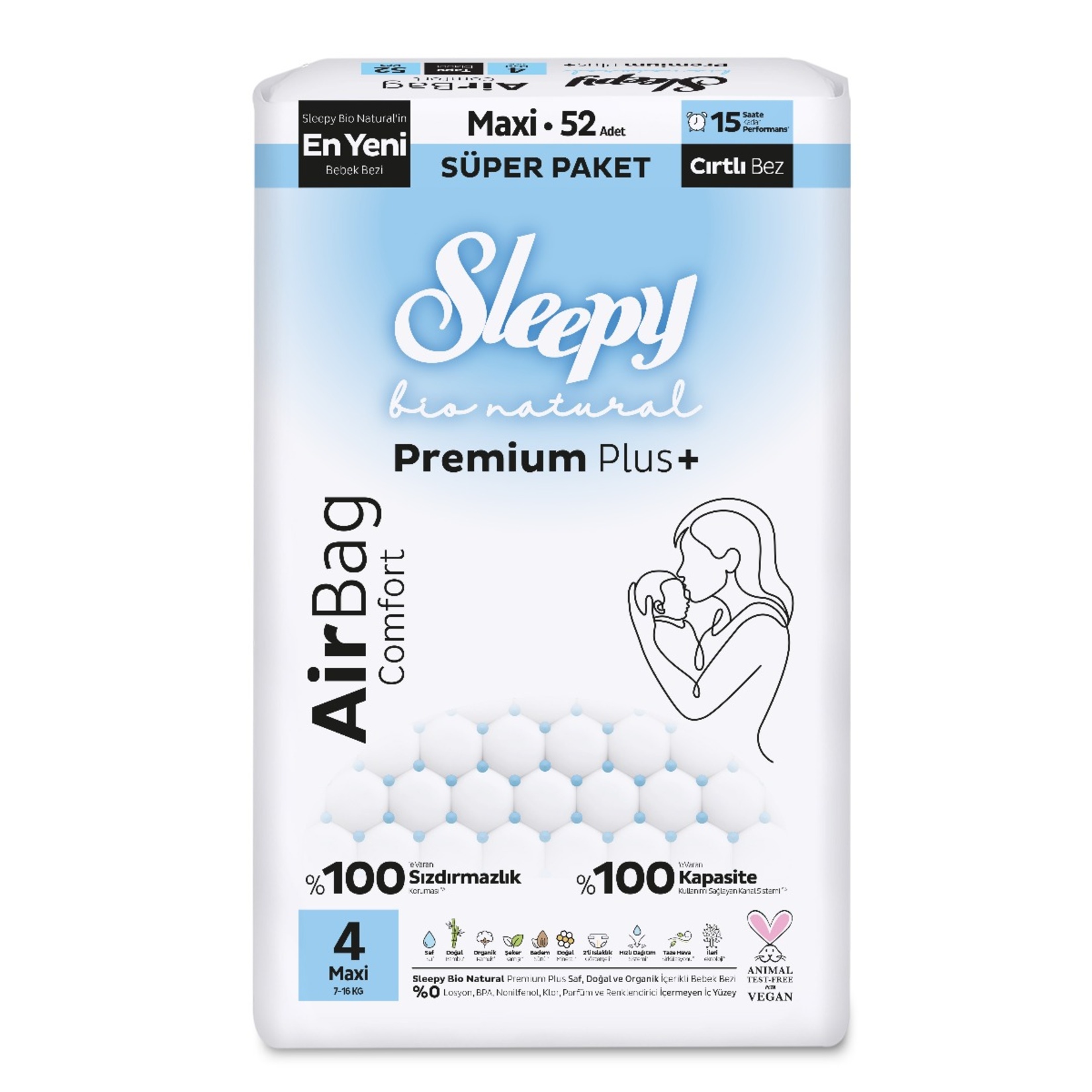 Sleepy Bio Natural Airbag Comfort No 4 Maxi 52'li
