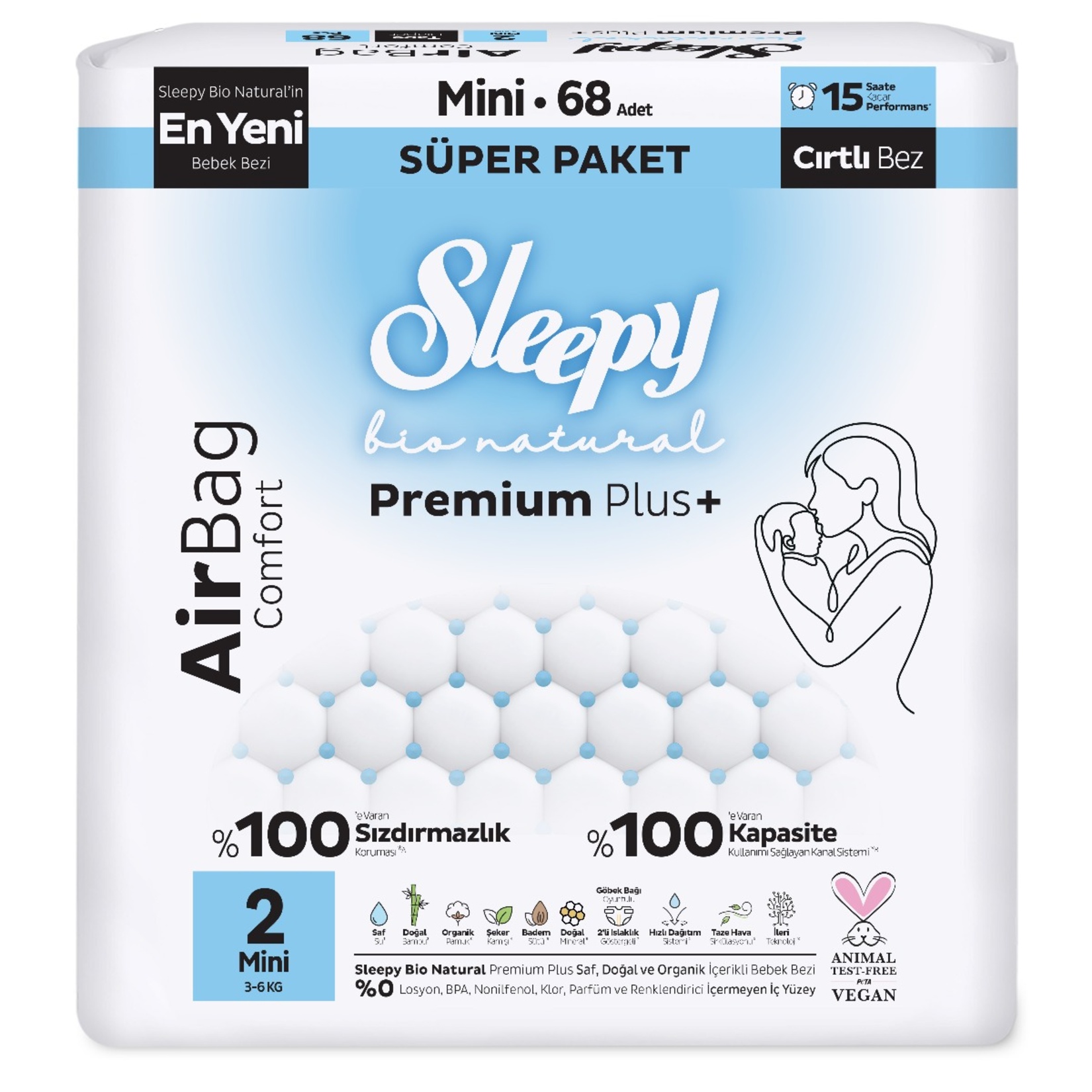 Sleepy Bio Natural Airbag No 2 Mini 68'li