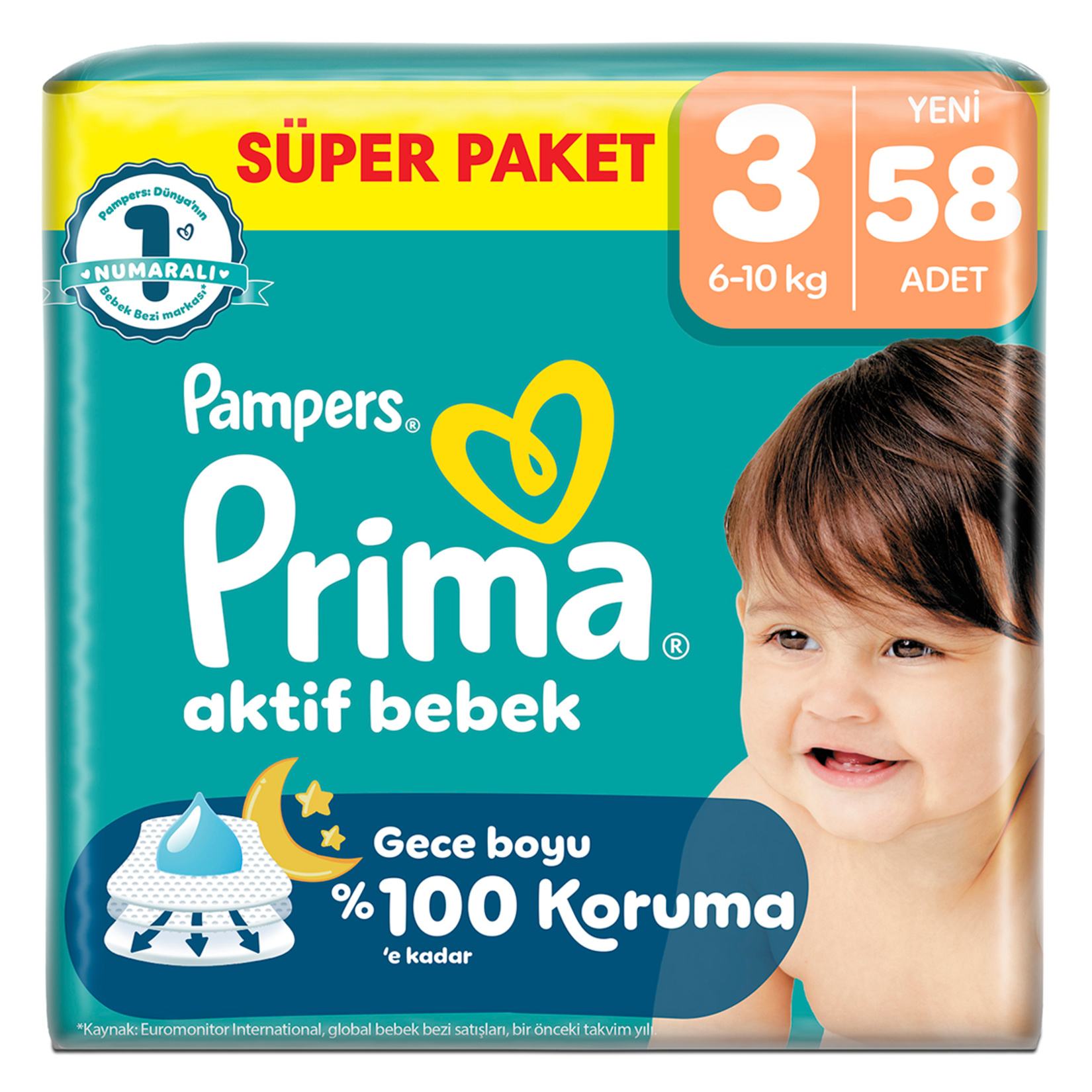 Prima Aktif Bebek Süper Paket 3 Beden 58'li