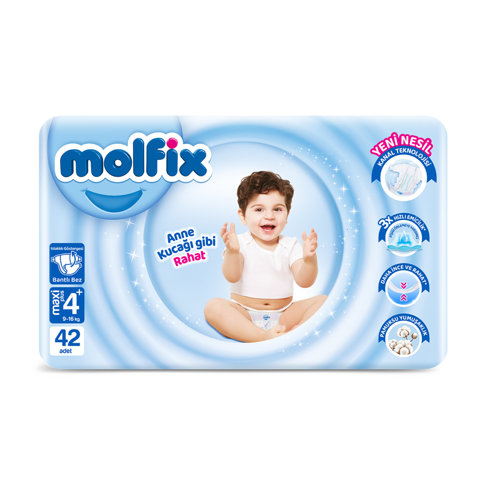 Molfix Avantajlı Paket 4+ Beden Maxi Plus 9-16 Kg 42'li