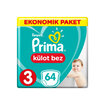 Prima Külot Bebek Bezi 3 Beden 64 Adet Midi Ekonomik Paket  - Görsel 1