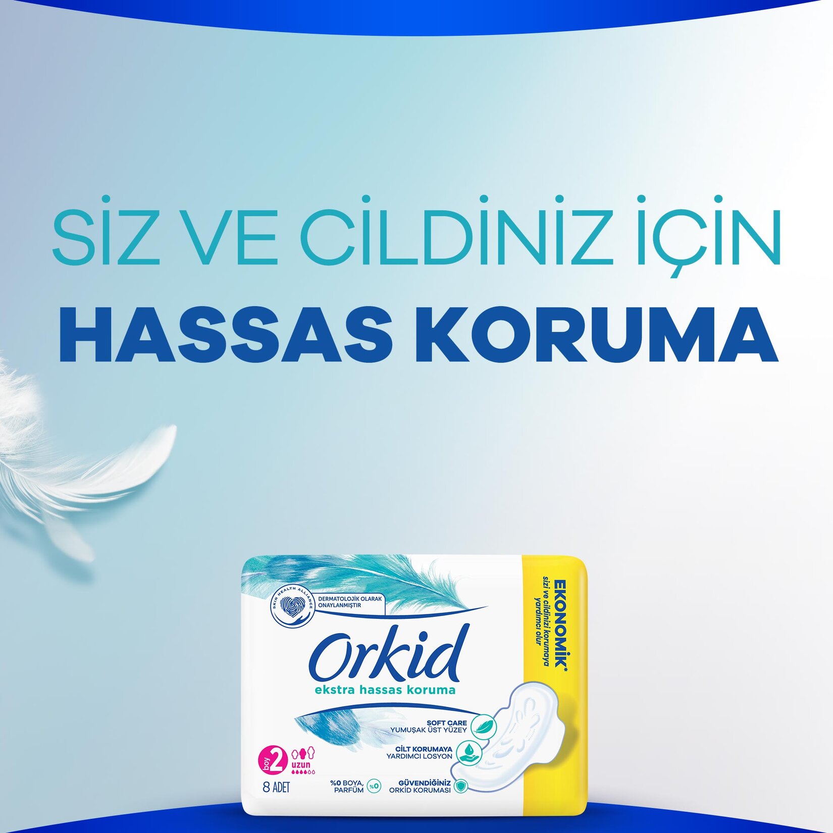 Orkid Extra Hassas Koruma Tekli Uzun 8'li - Görsel 4