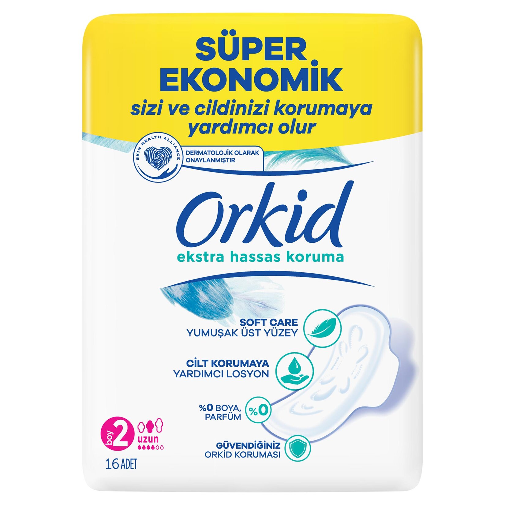 Orkid Extra Hassas Koruma Uzun Süper Ekonomik 16'lı - Görsel 2