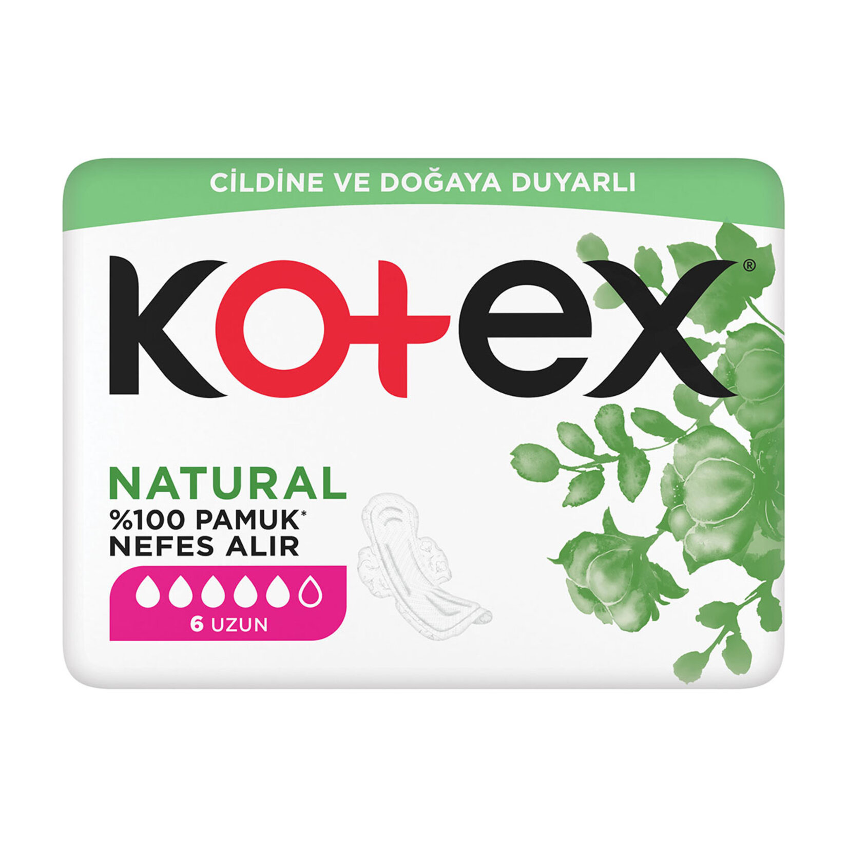 Kotex Natural Ultra Single Uzun Ped 6'lı