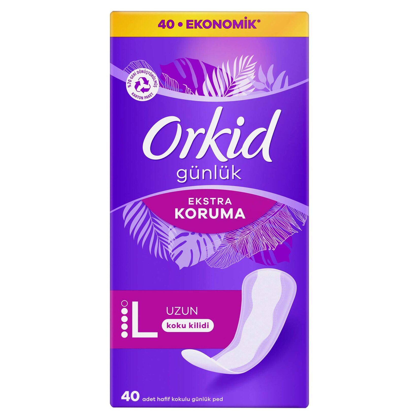 Orkid Günlük Ped Extra Koruma Uzun 40'lı - Görsel 1