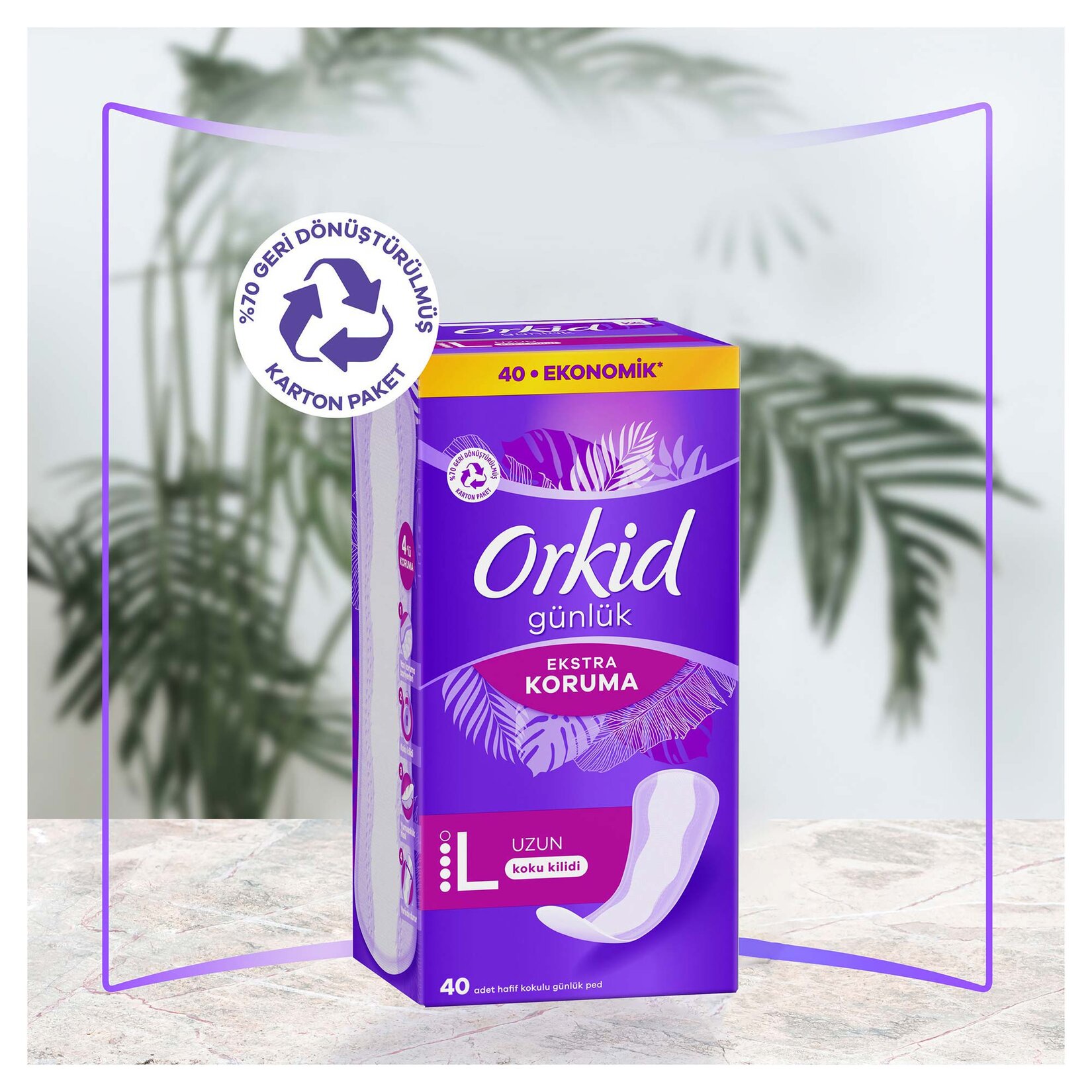 Orkid Günlük Ped Extra Koruma Uzun 40'lı - Görsel 8