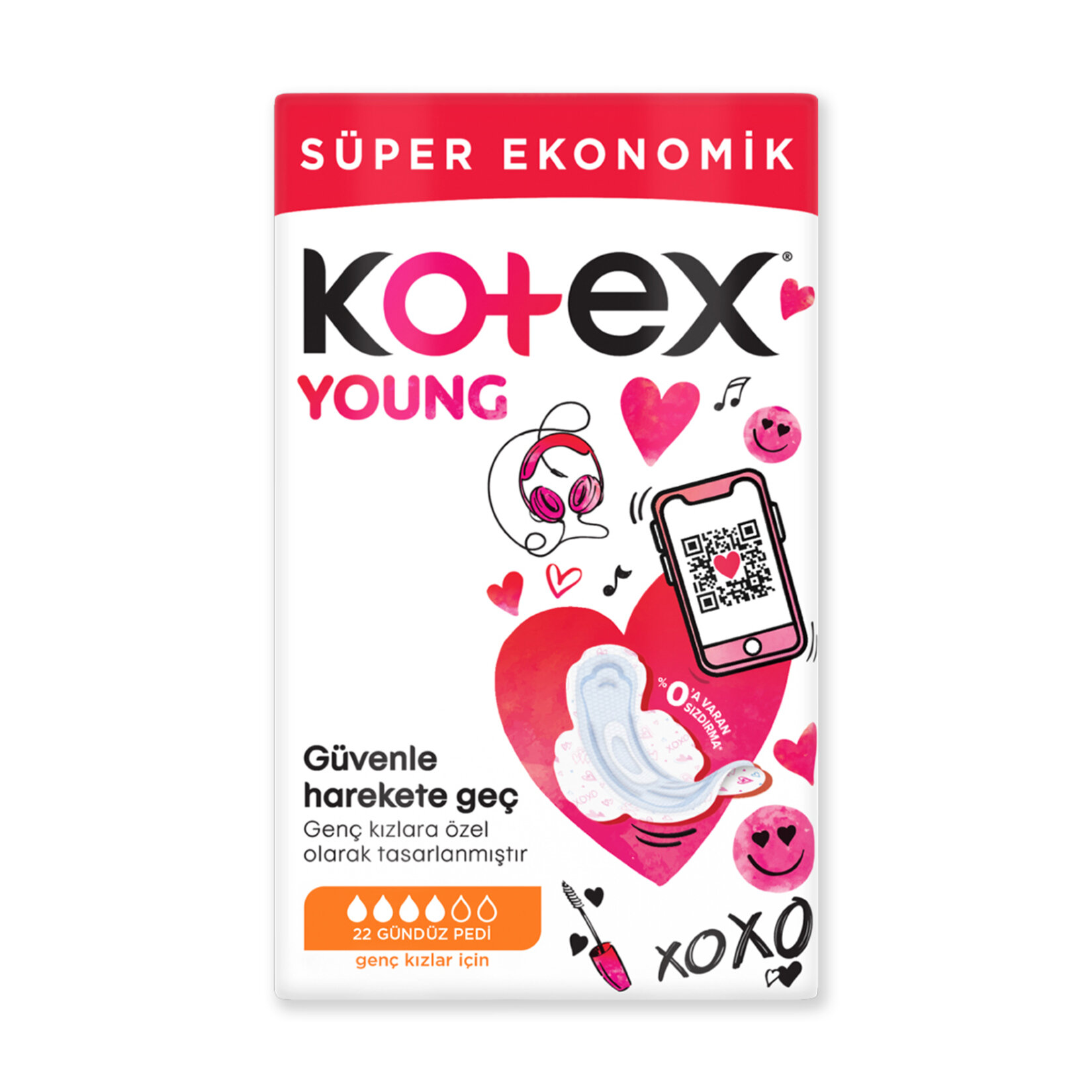 Kotex Young Ultra Süper Ekonomik Paket Gündüz 22'li - Görsel 1