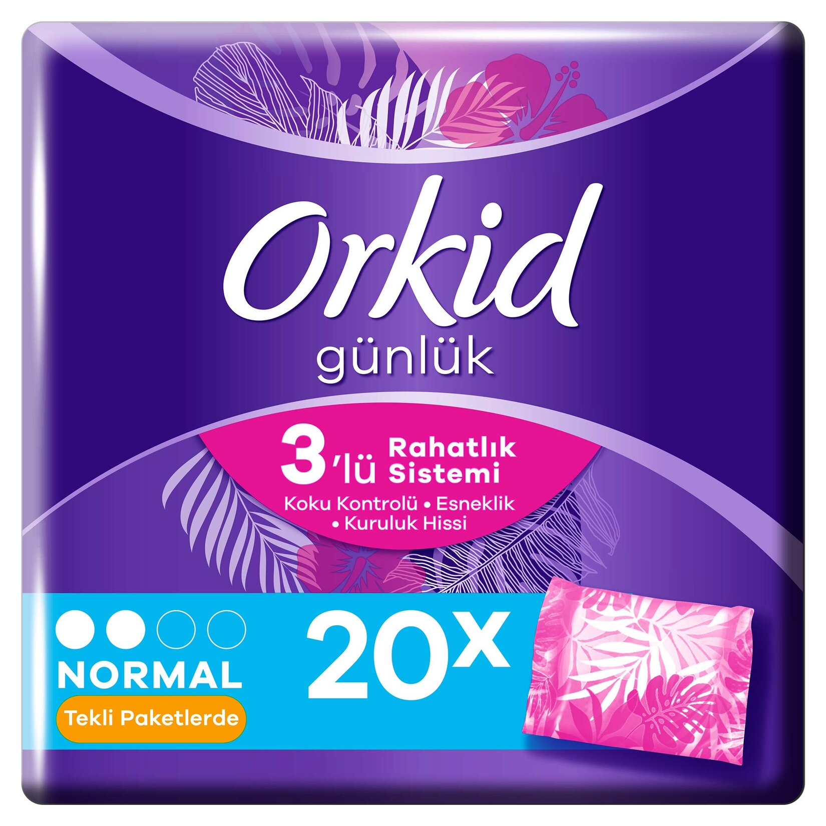 Orkid Günlük Koruma Çanta Paket Tekli Normal 20'li - Görsel 2