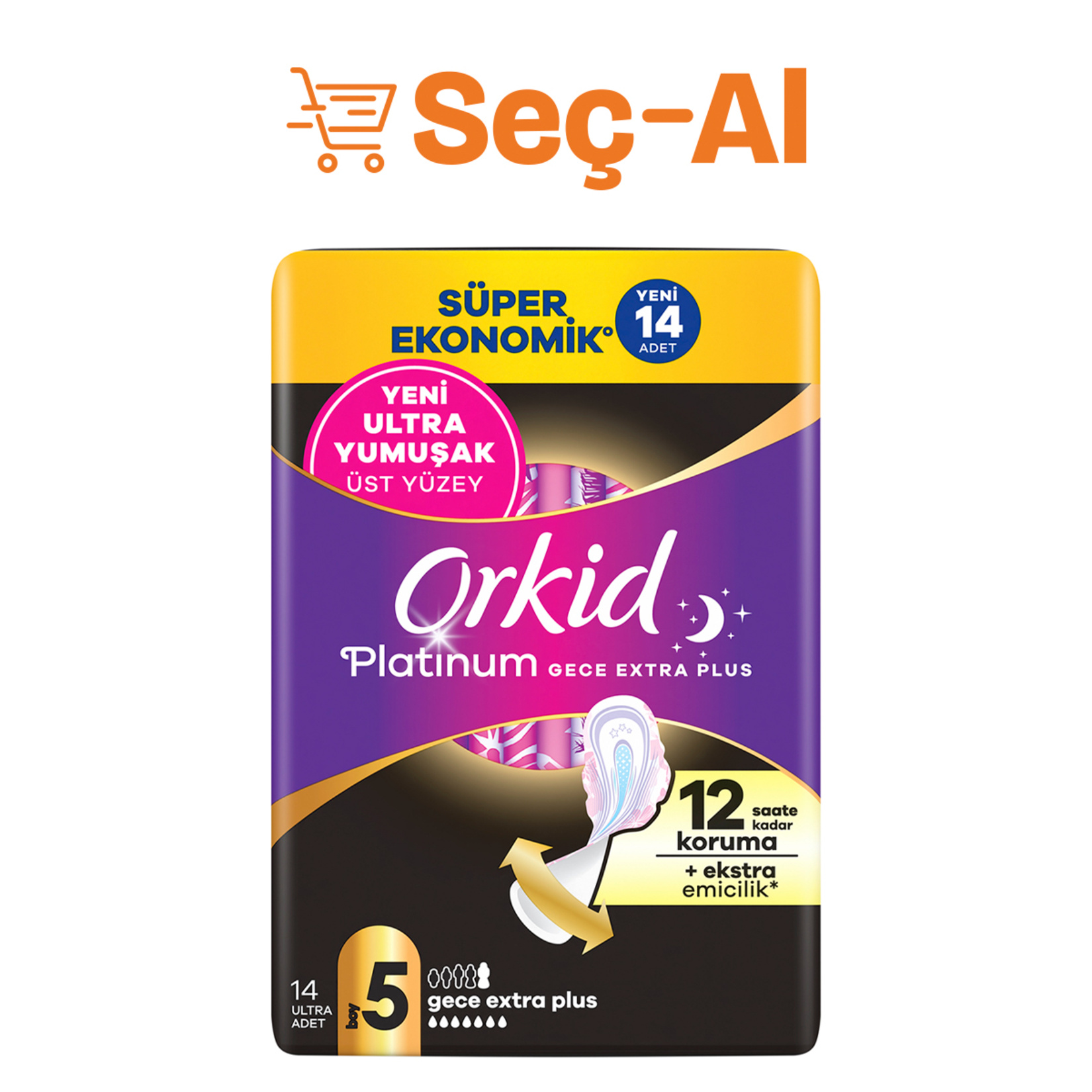 Orkid Platinum Gece Ekstra Plus 14'lü - Görsel 1