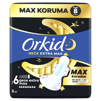 Orkid Ultra Ekstra Gece Ekstra Max 8'li