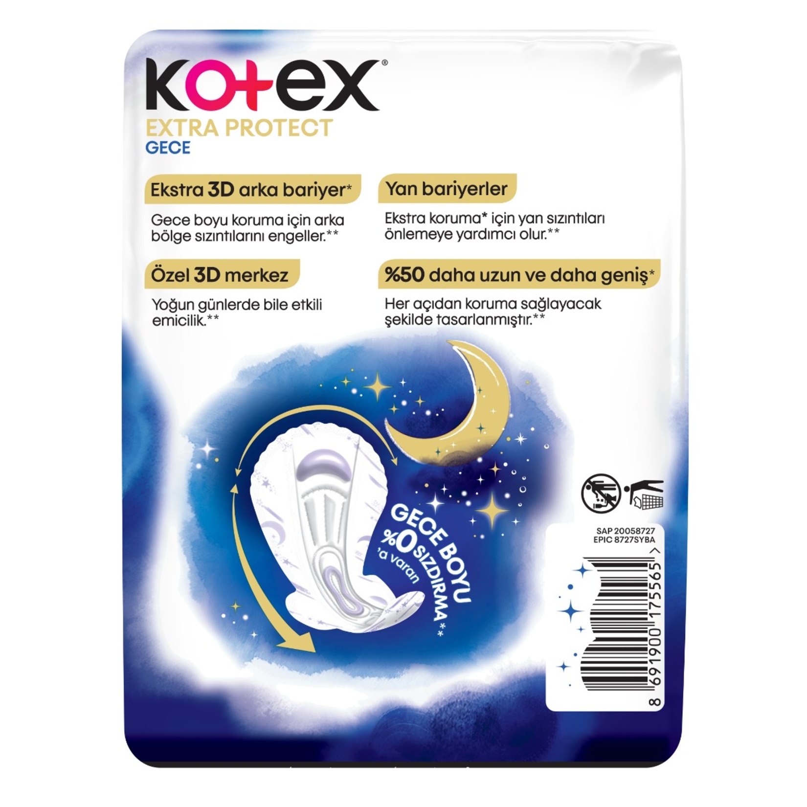 Kotex Extra Protect Ultra Quadro Gece 14'lü - Görsel 2