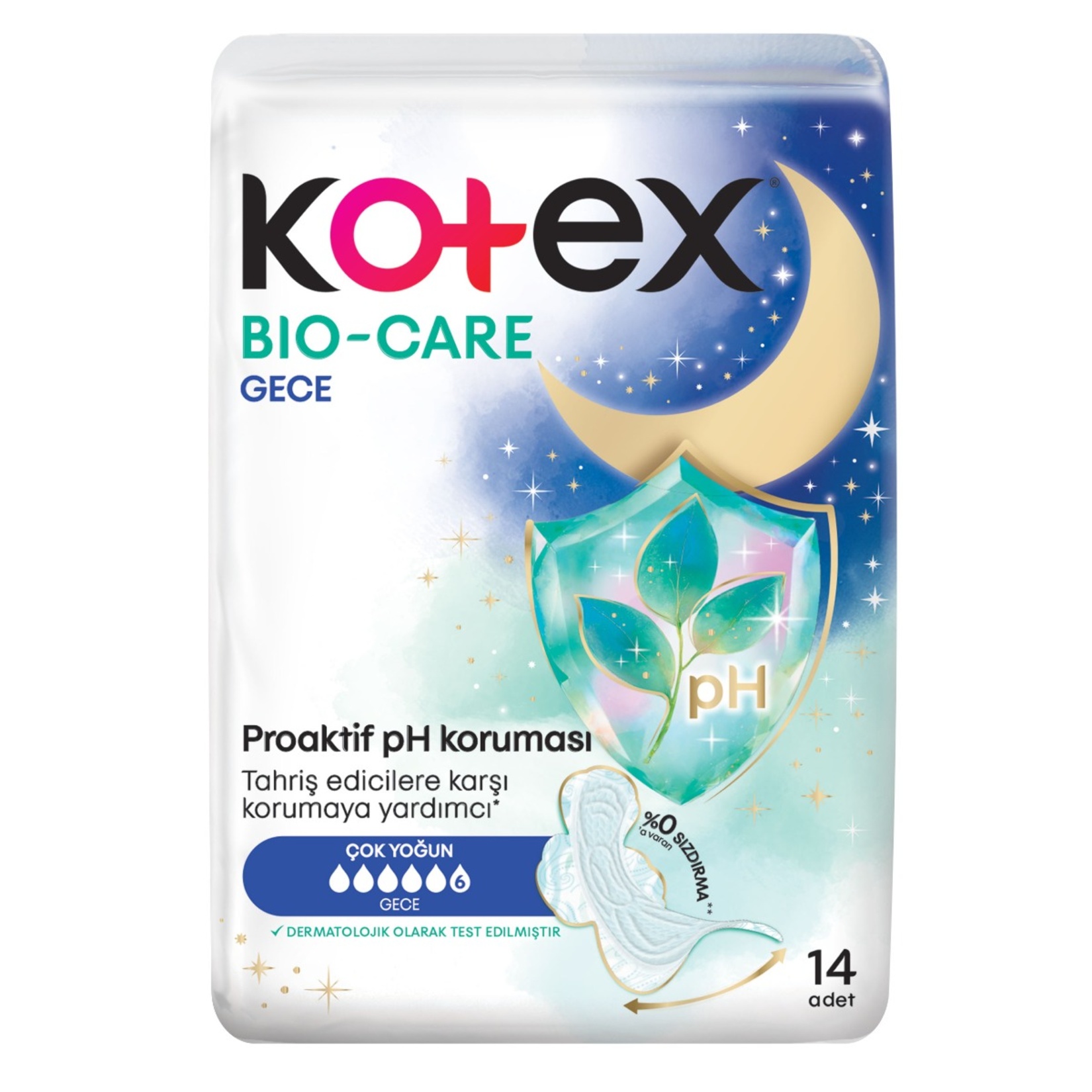 Kotex Bio-Care Quadro Gece 14'lü - Görsel 1
