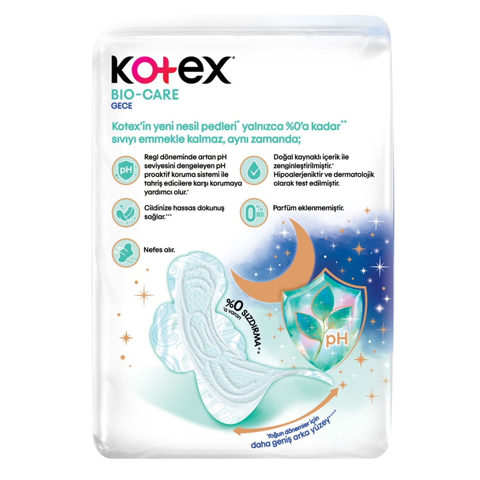 Kotex Bio-Care Quadro Gece 14'lü - Görsel 2