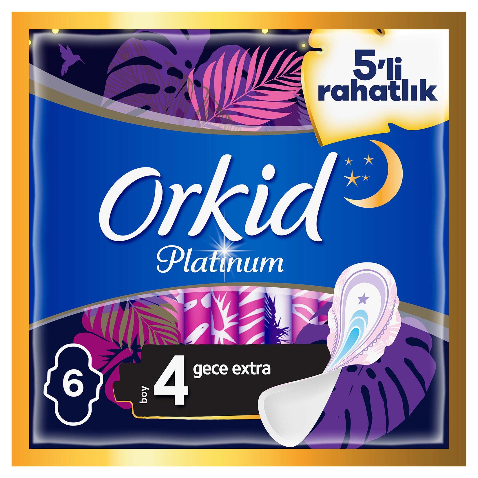 Orkid Platinum Gece Extra Tekli 6'lı - Görsel 2