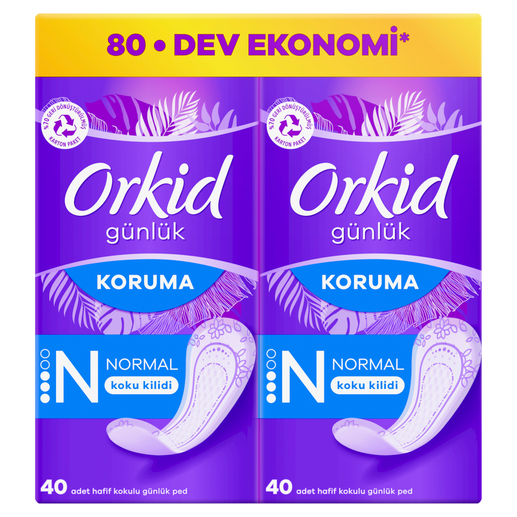 Orkid Günlük Koruma Süper Ekonomik Normal 80'li - Görsel 1