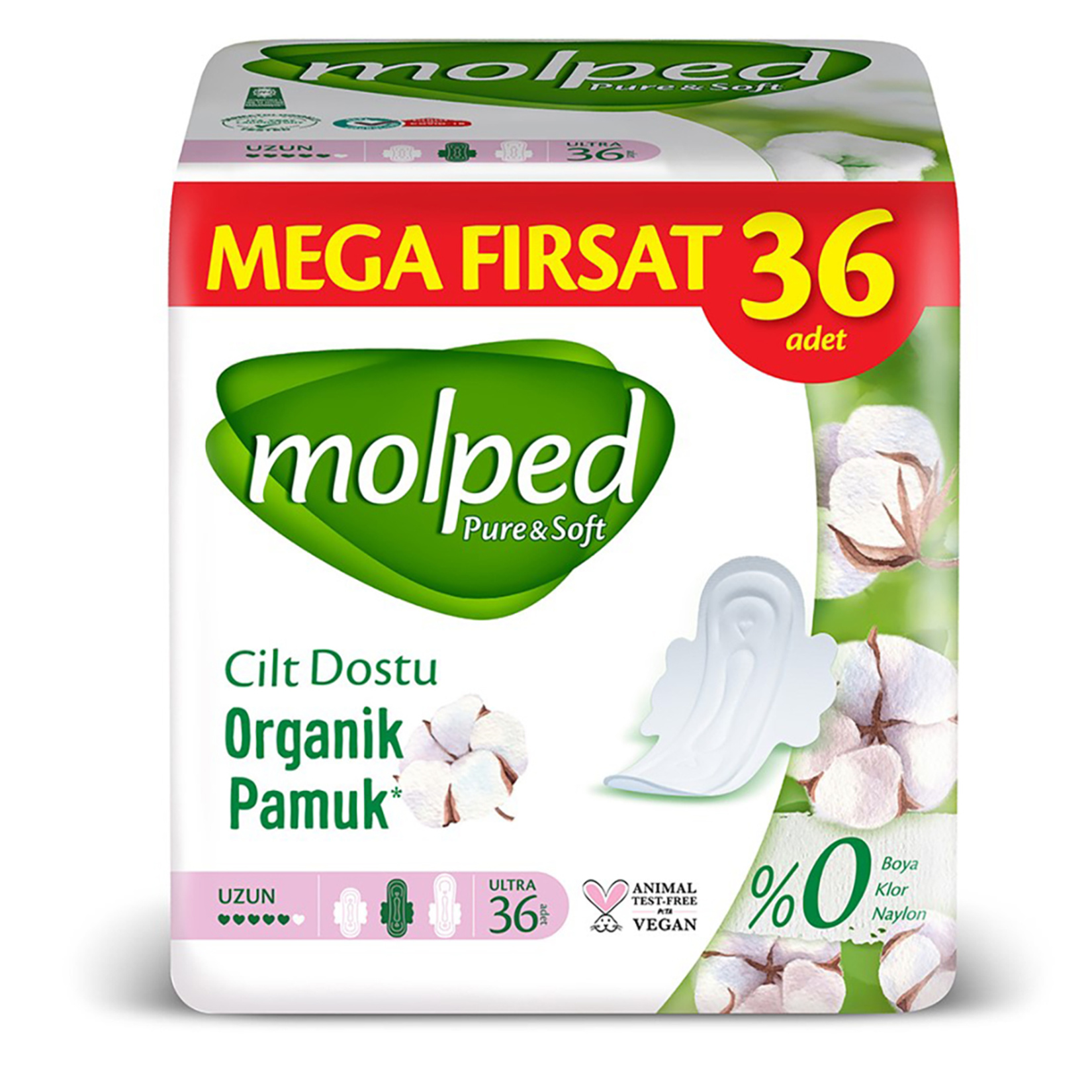 Molped P&s Uzun Mega Hijyenik Ped 36'lı