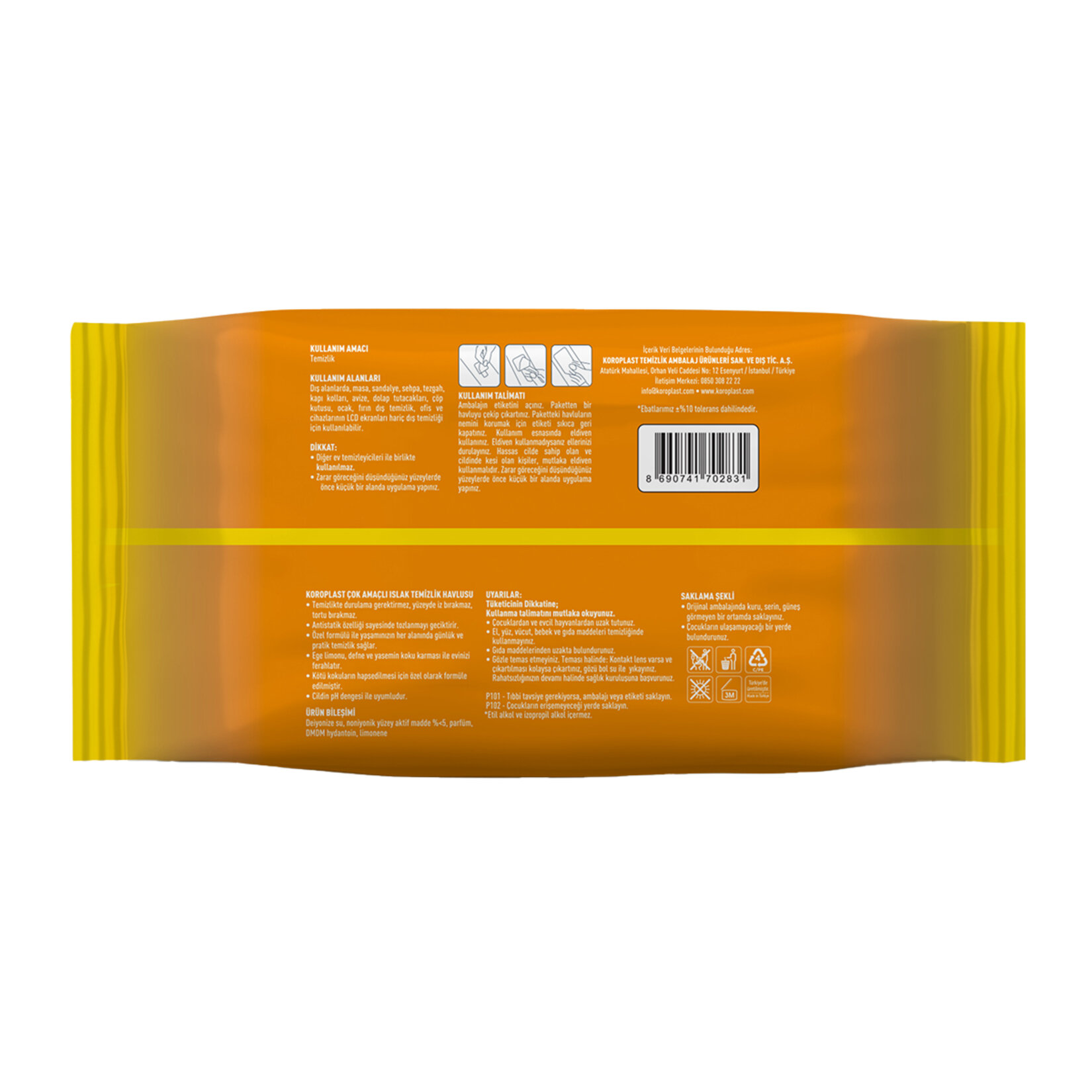 Koroplast Yüzey Temizlik Havlusu Ferah 100'lü - Görsel 3