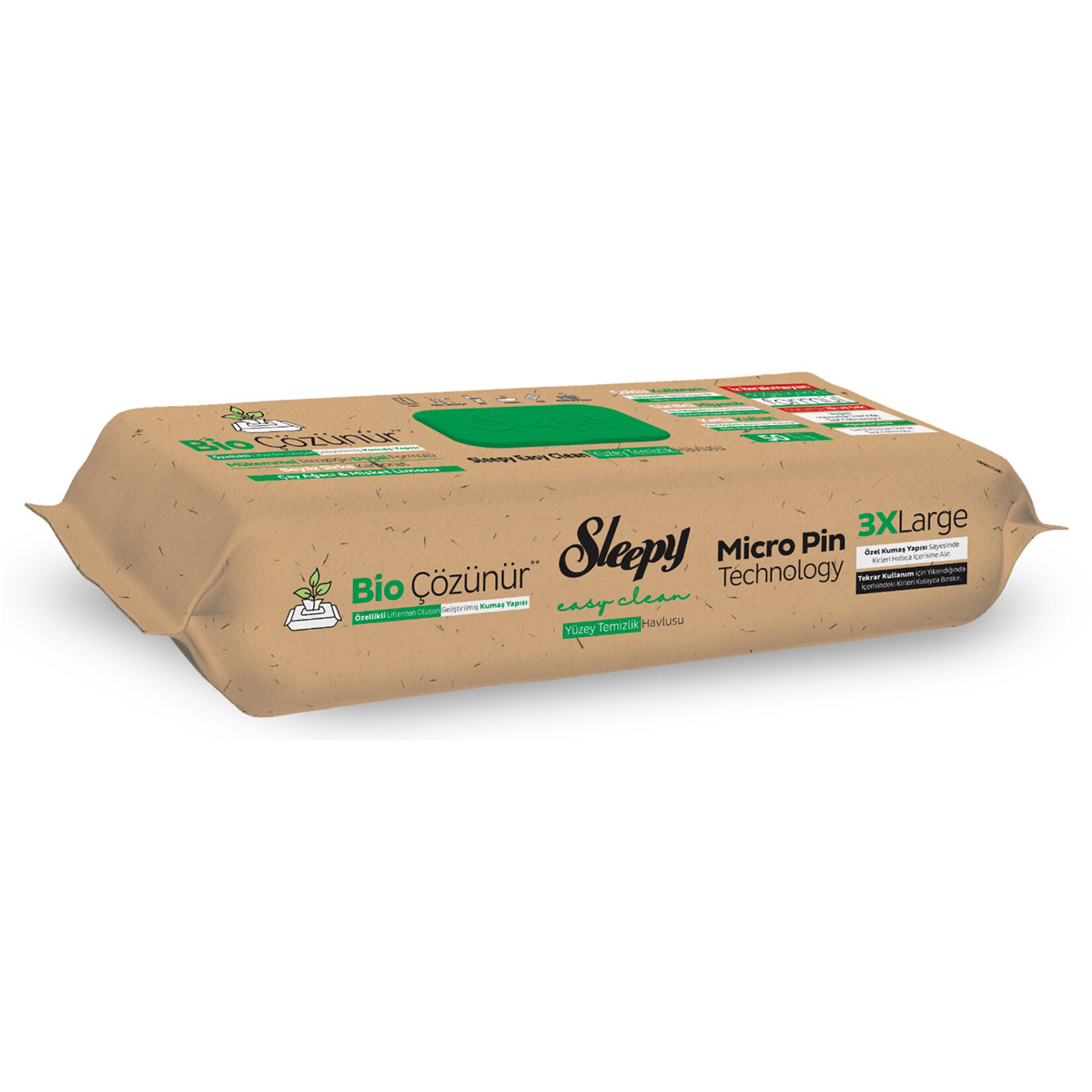 Sleepy Bio Yüzey Havlu Çay Ağacı Limon 50'li