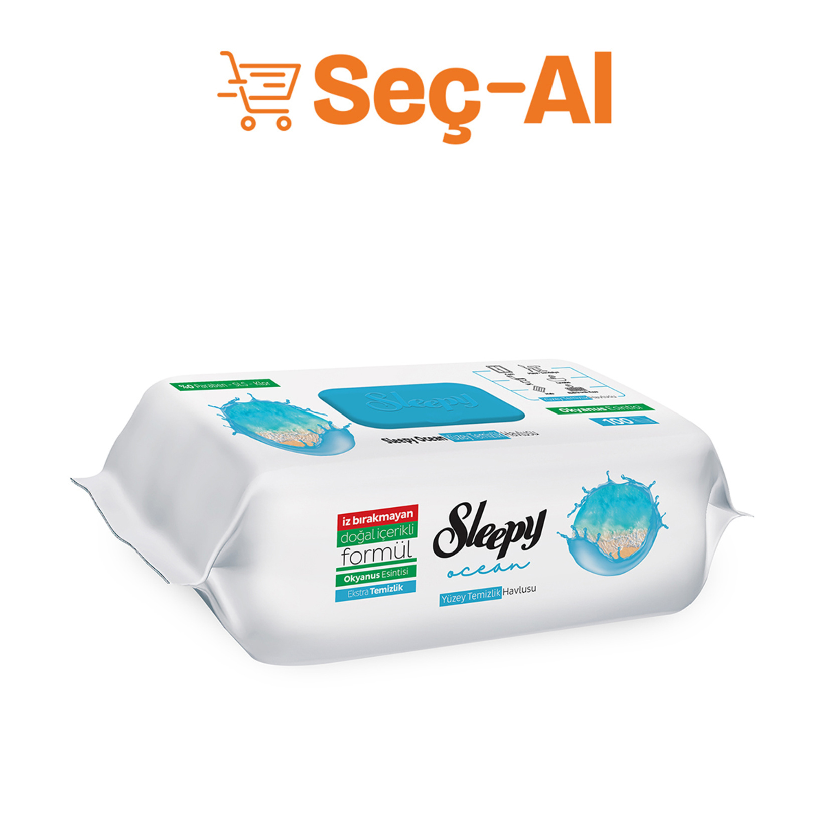 Sleepy Yüzey Temizlik Havlusu Okyanus 100'lü
