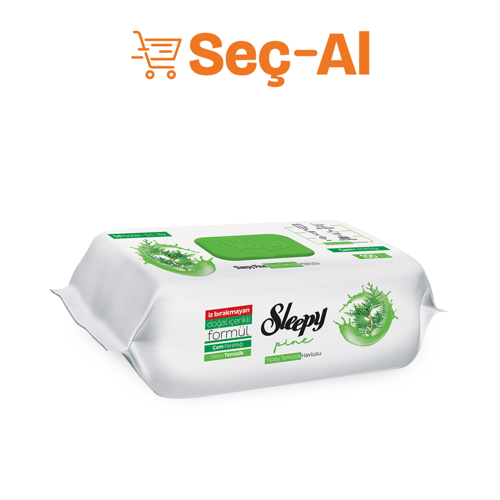 Sleepy Yüzey Temizlik Havlusu Çam Ferahlığı 100'lü