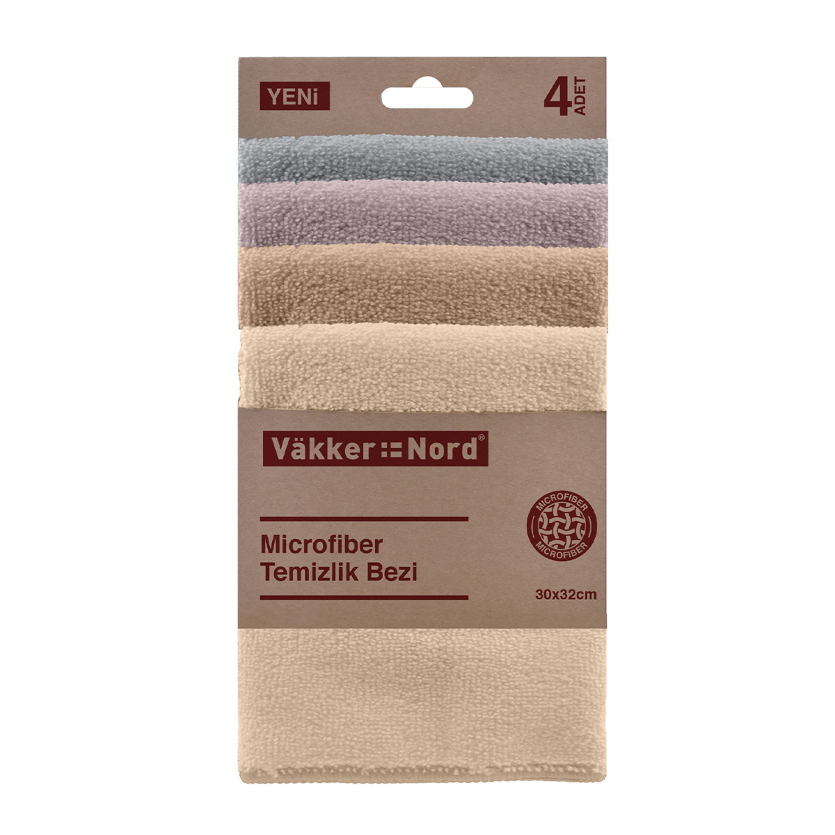 Vakker Nord Microfiber Temizlik Bezi 4'lü