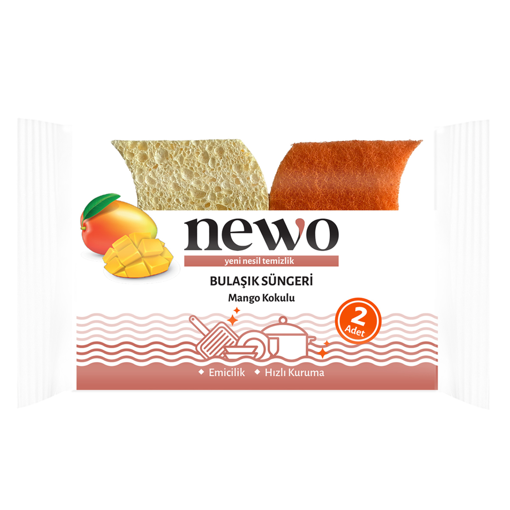 Newo Bulaşık Süngeri Mango Kokulu 2'li