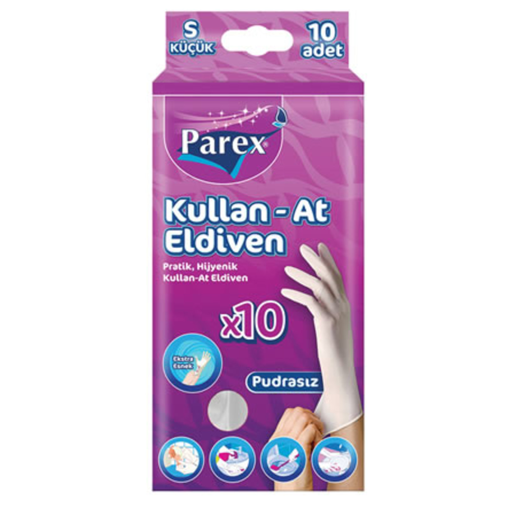 Parex Kullan At Eldiven Küçük 10Lu