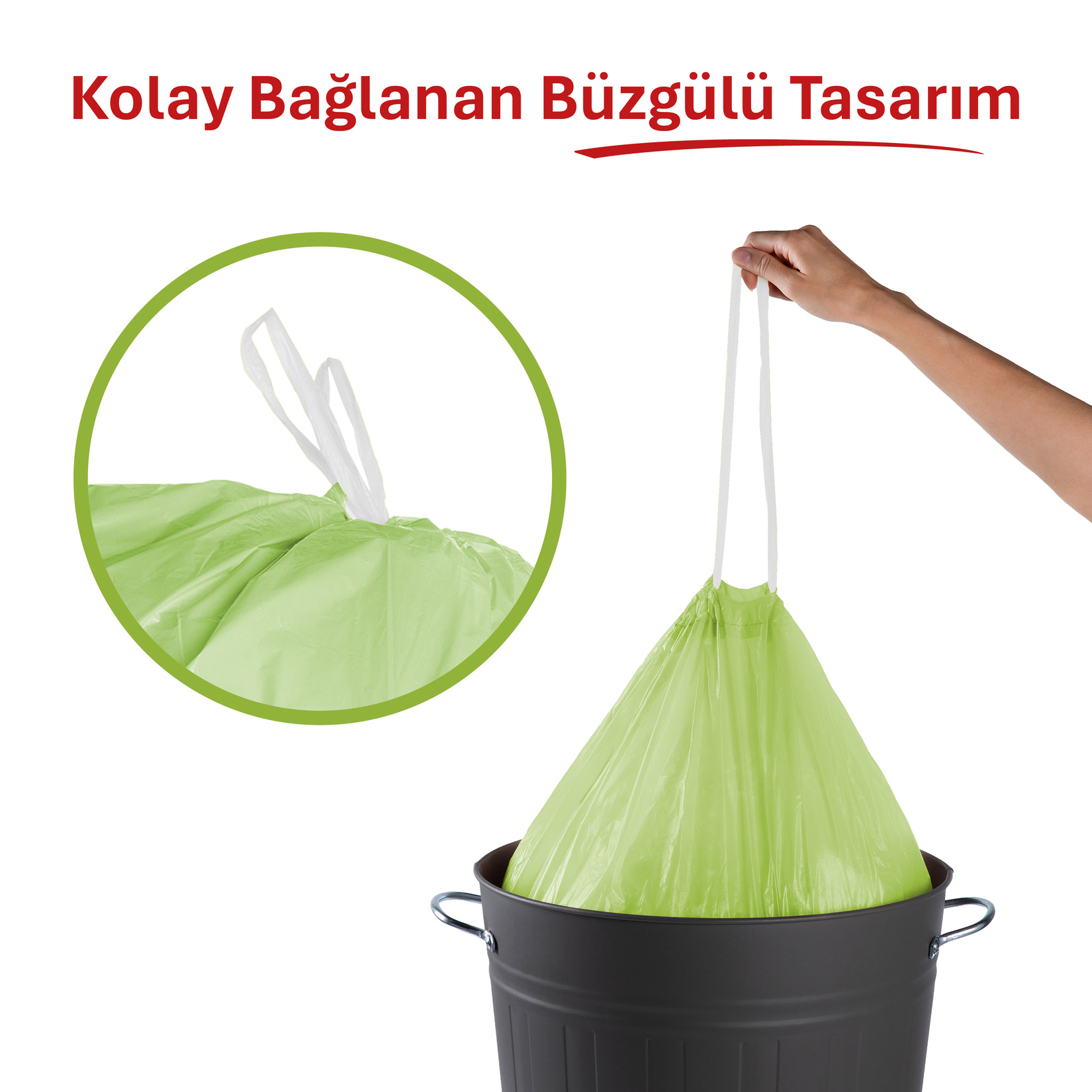 Koroplast Büzgülü Çöp Torbası Yasemin Kokulu Büyük Boy 10’lu - Görsel 3