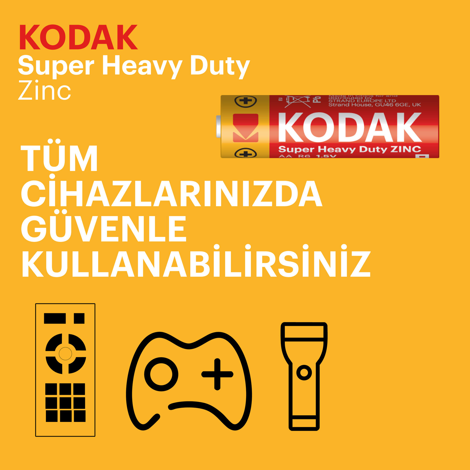 Kodak Çinko Karbon Kalem Pil Blister AA 4'lü - Görsel 4