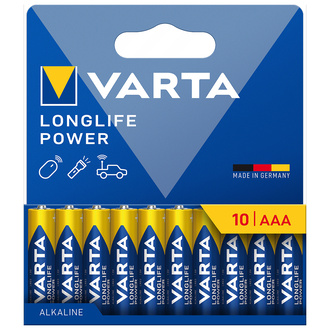 Varta Longlife Power AAA İnce Kalem Pil 10'lu Paket (Alkalin)