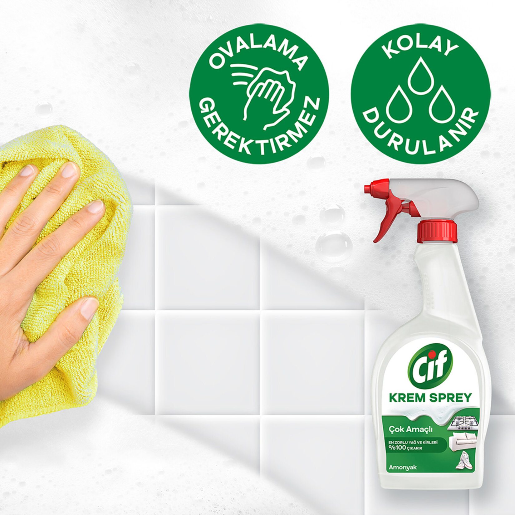 Cif Amonyak Çok Amaçlı Krem Sprey 2 x 750 Ml - Görsel 5