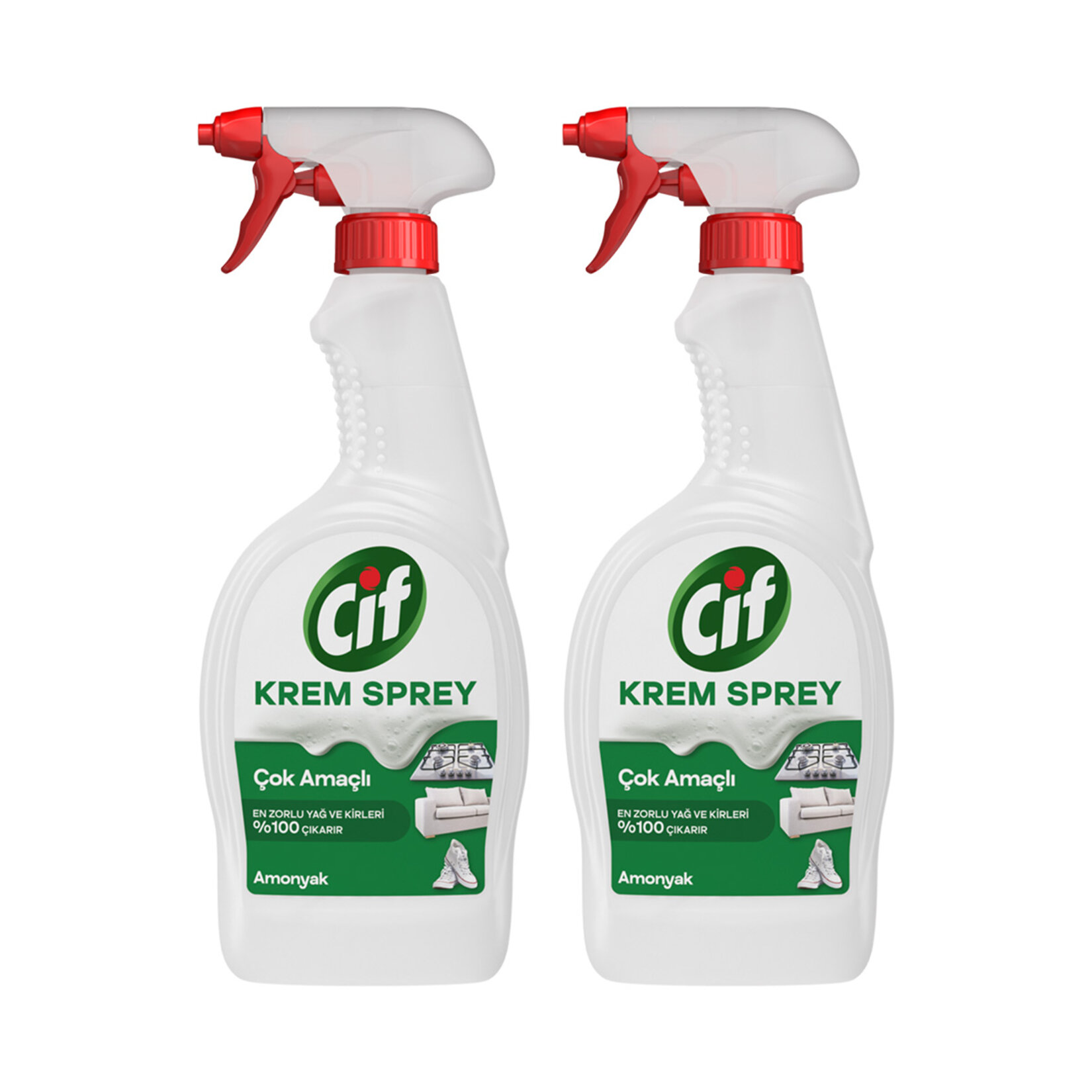 Cif Amonyak Çok Amaçlı Krem Sprey 2 x 750 Ml - Görsel 2