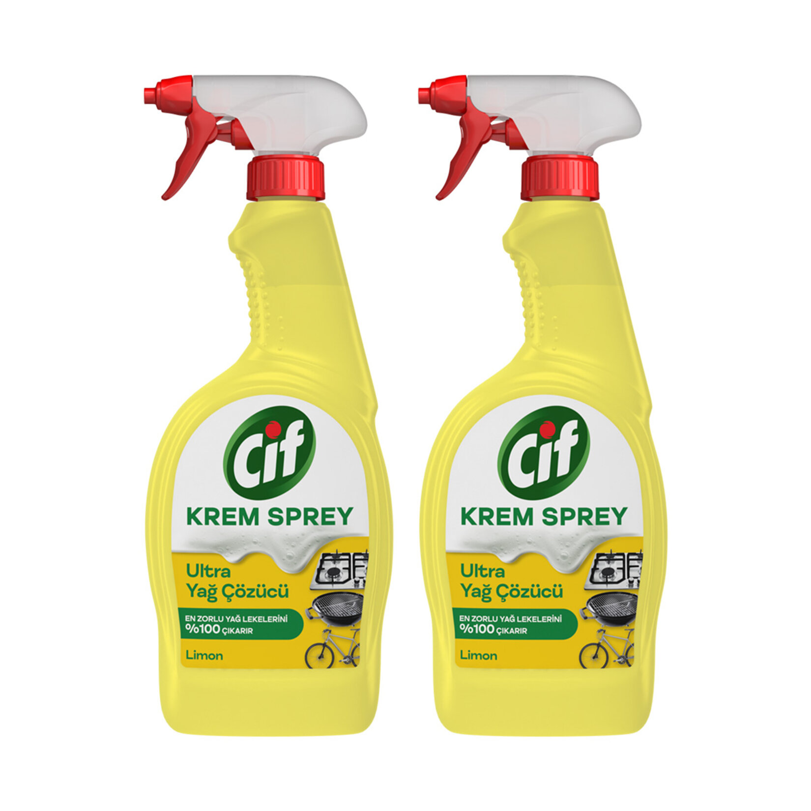Cif Limon Ultra Yağ Çözücü Sprey 2 x 750 Ml - Görsel 2