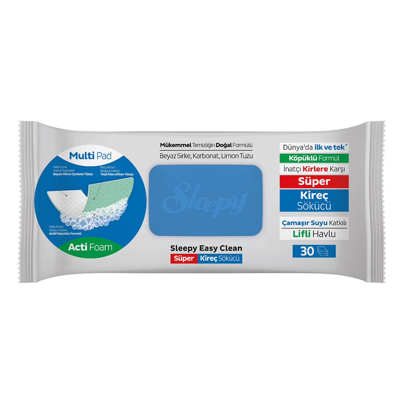 Sleepy Kireç Sökücü Yüzey Temizlik Havlusu 30'lu - Görsel 1