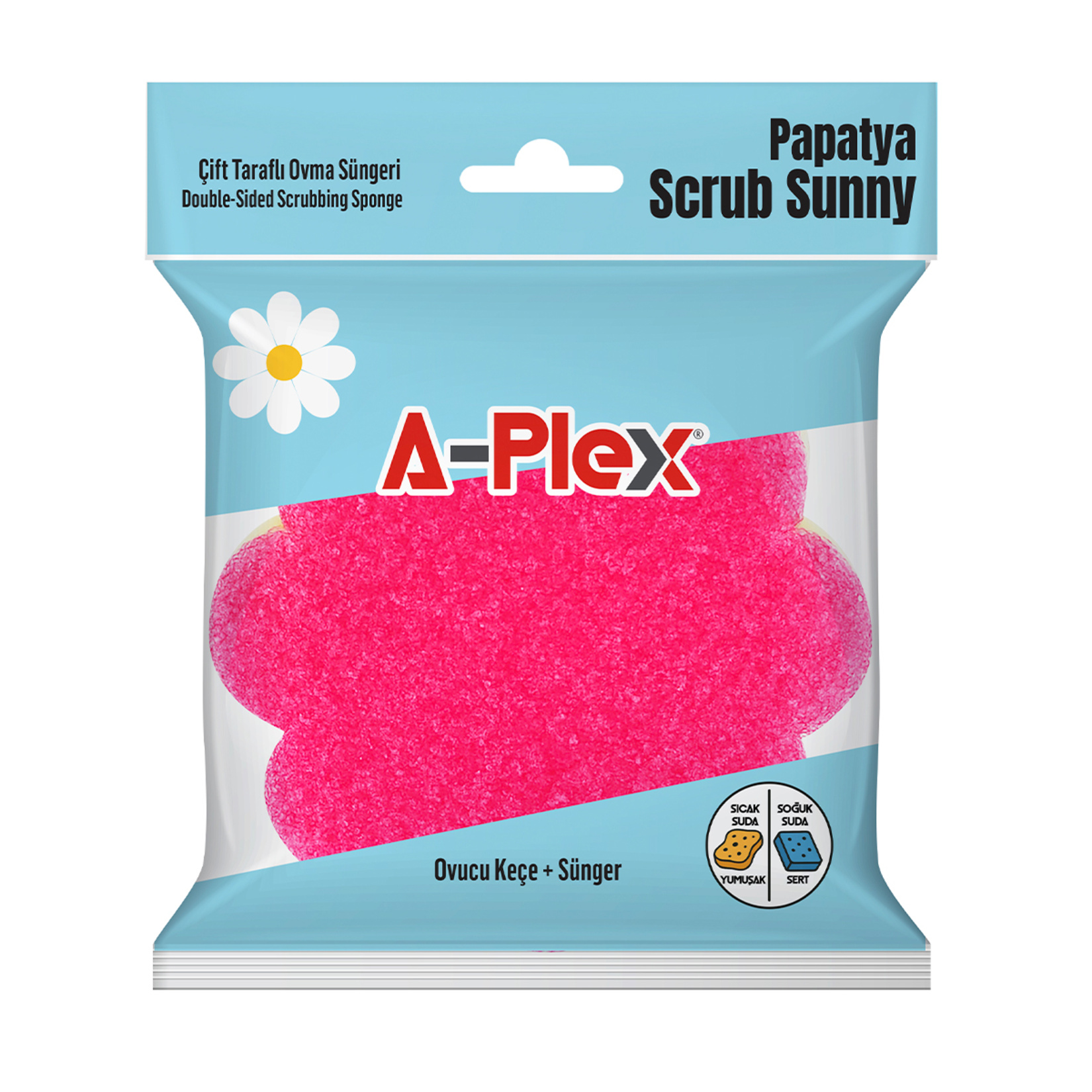 A-plex Papatya Scrub Sunny Bulaşık Süngeri