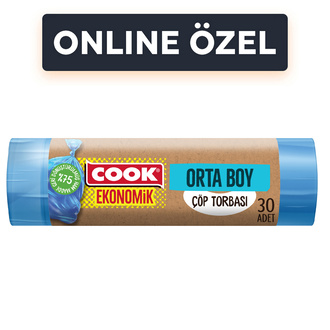 Cook Geri Dönüşüm Çöp Torbası Orta Boy 30'lu