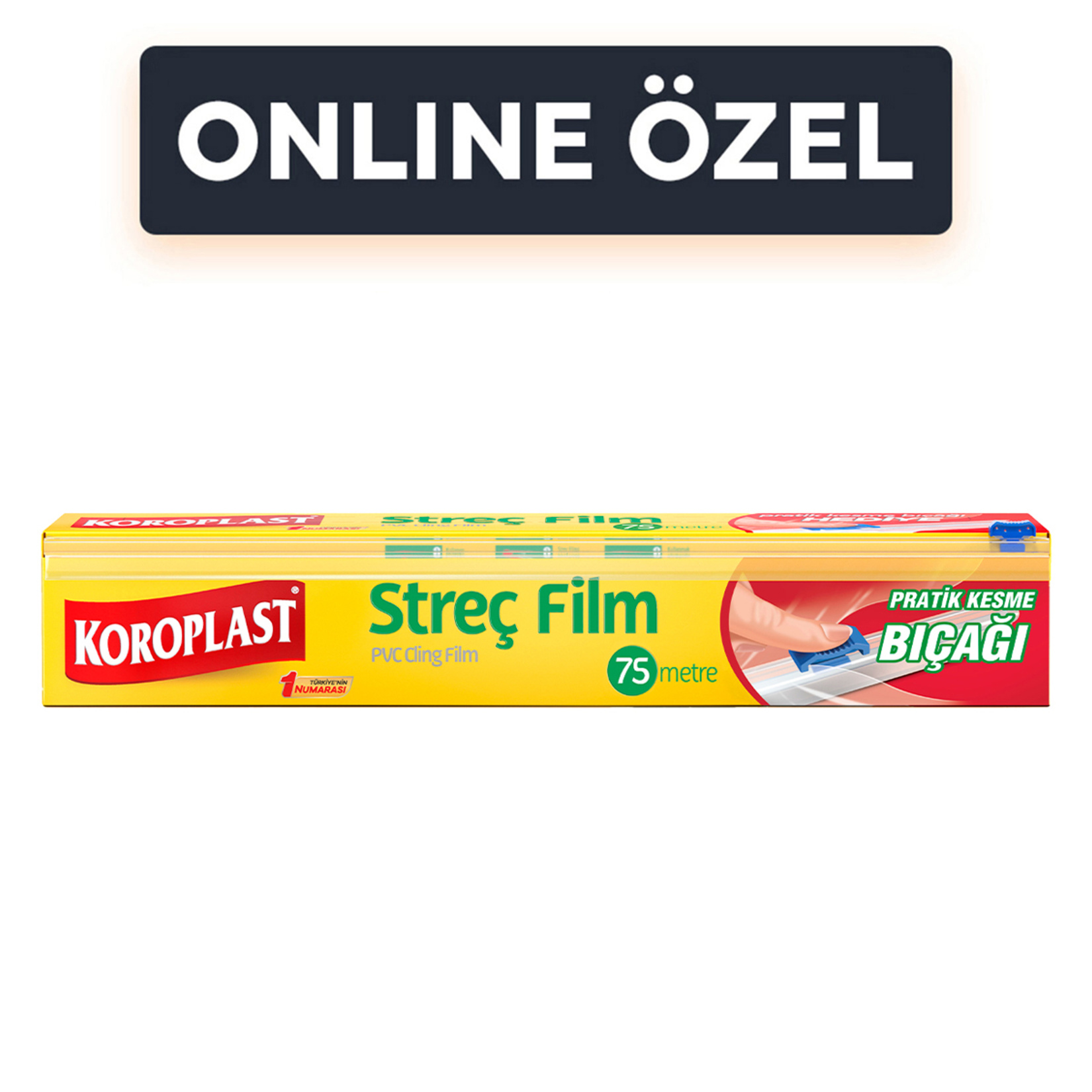 Koroplast Streç Film Kesme Bıçaklı Eco 75 M - Görsel 1