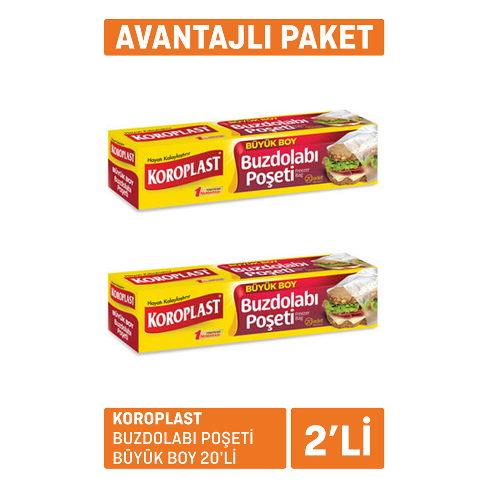 Koroplast Buzdolabı Poşeti Büyük Boy 2 x 20'li