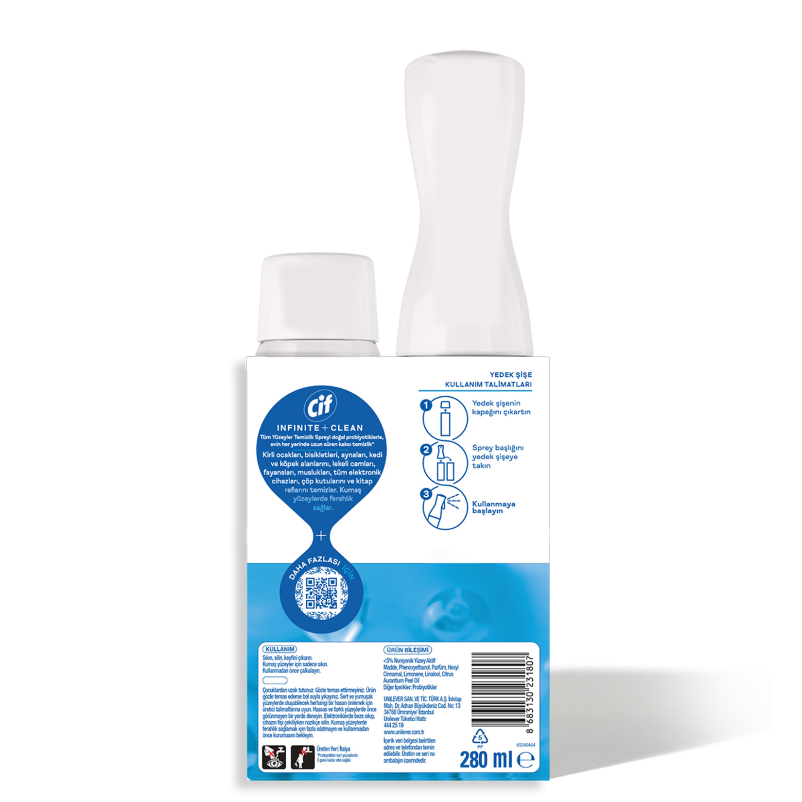 Cif Infinite Clean 280 Ml + Yedek Lotus Deniz Tuzu 280 Ml - Görsel 5