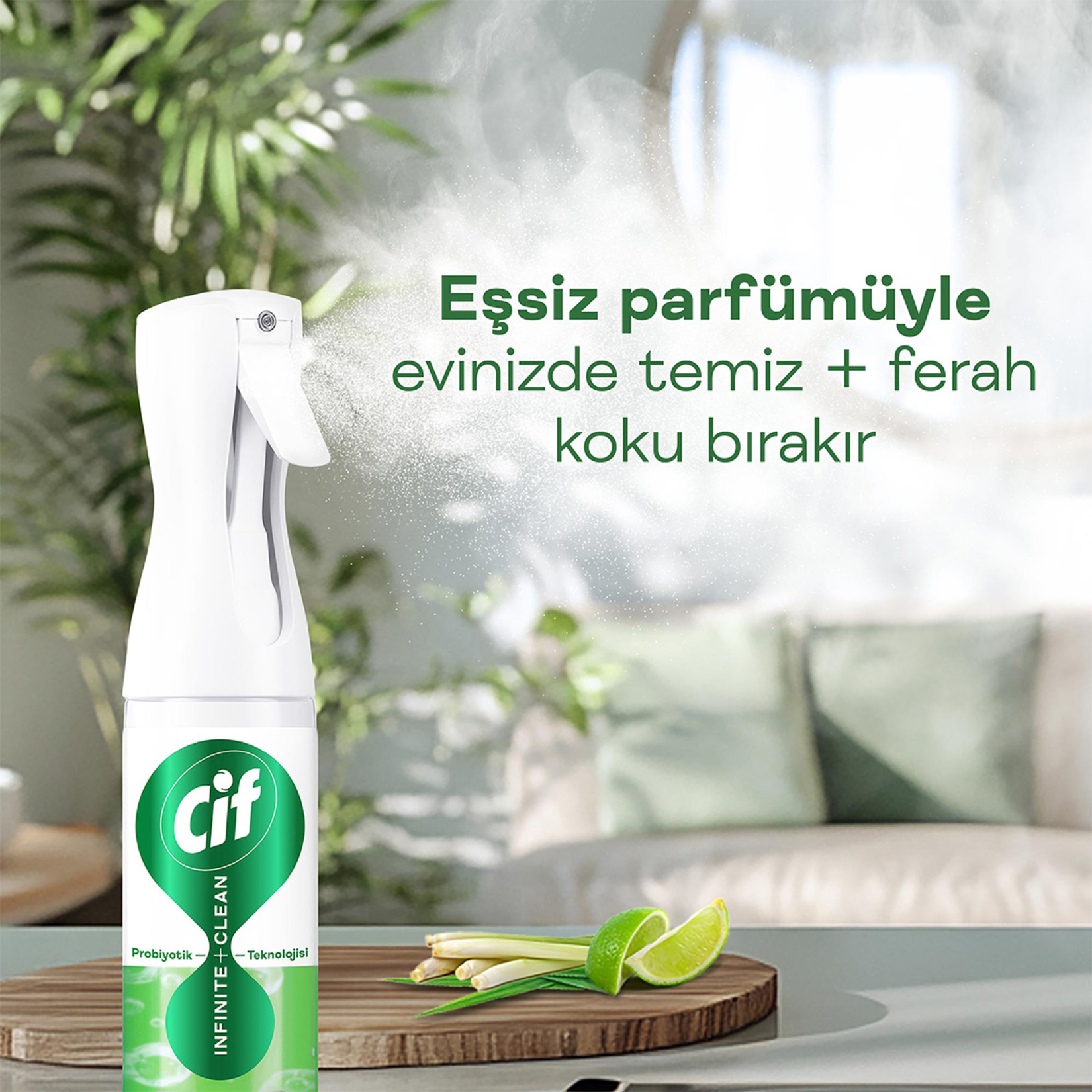 Cif Infinite Clean Sprey Misket Limon + Limon Otu 280 Ml - Görsel 5