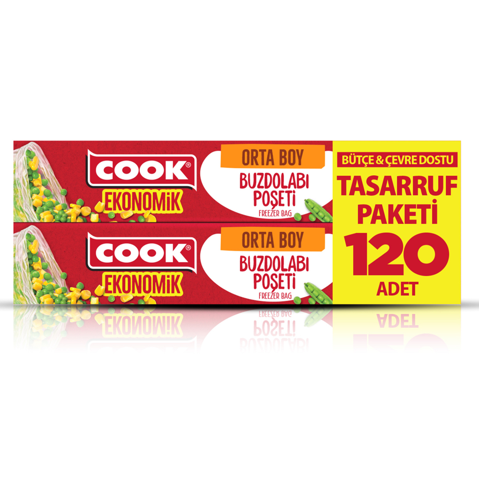 Cook Eko Buzdolabı Poşeti Orta Boy 120'li - Görsel 1