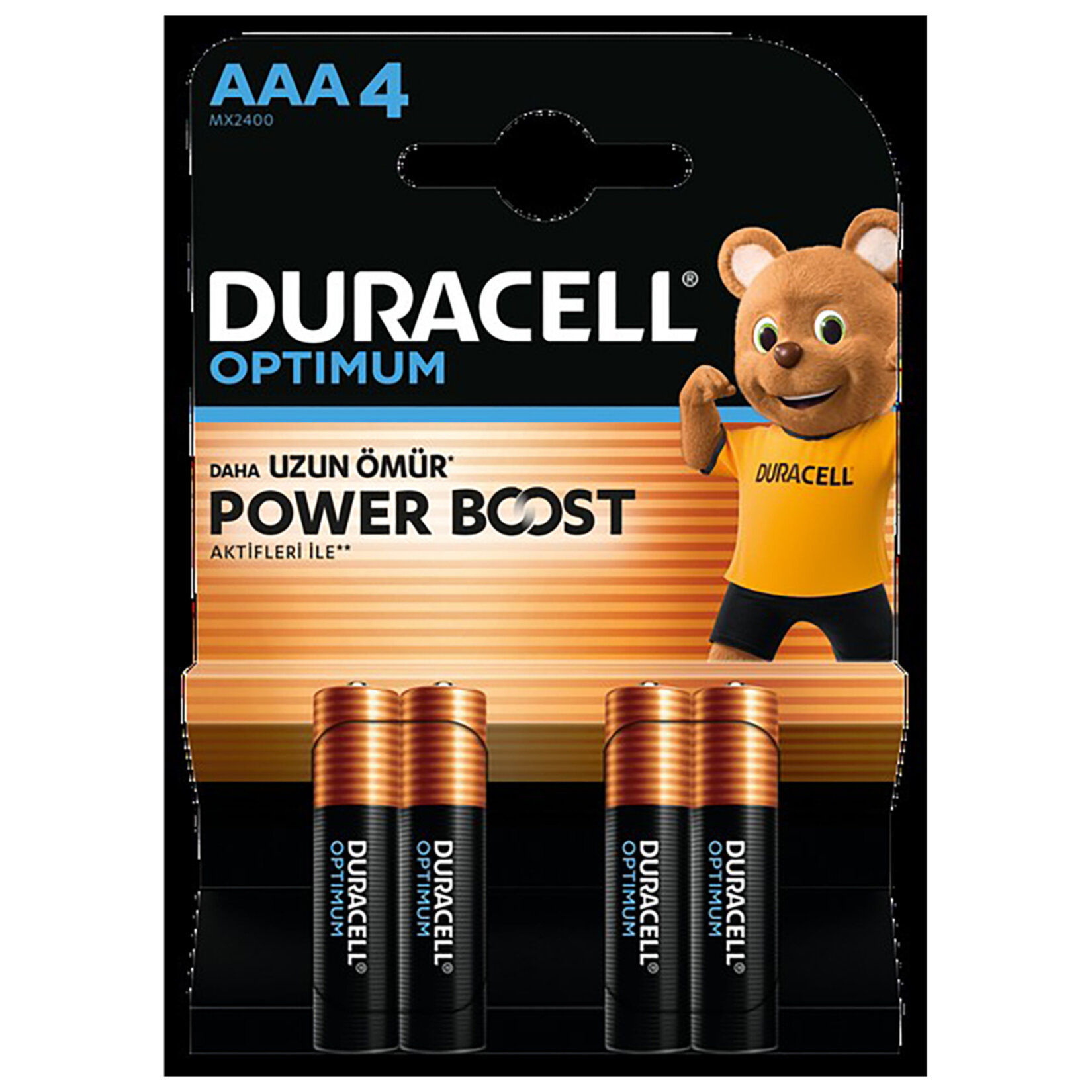 Duracell Optimum Powerboost AAA İnce Kalem Pil 4'lü - Görsel 1