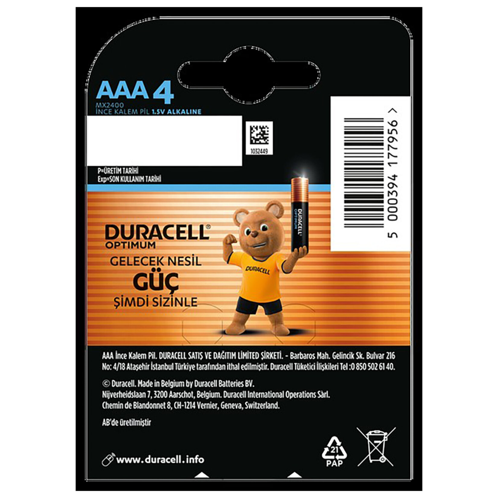 Duracell Optimum Powerboost AAA İnce Kalem Pil 4'lü - Görsel 2