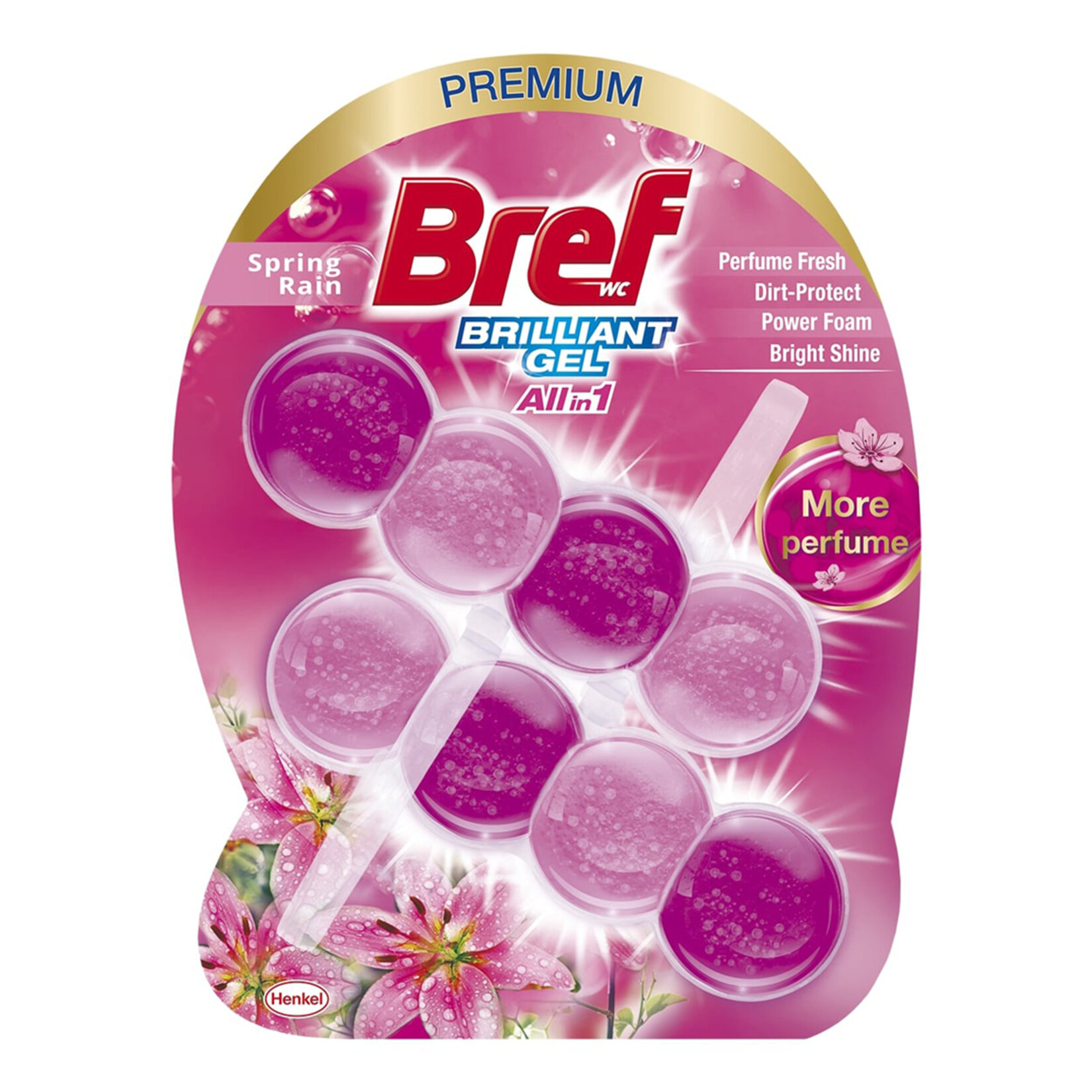 Bref Brilliant Gel Spring Rain Klozet Bloğu 2 x 42 G - Görsel 1