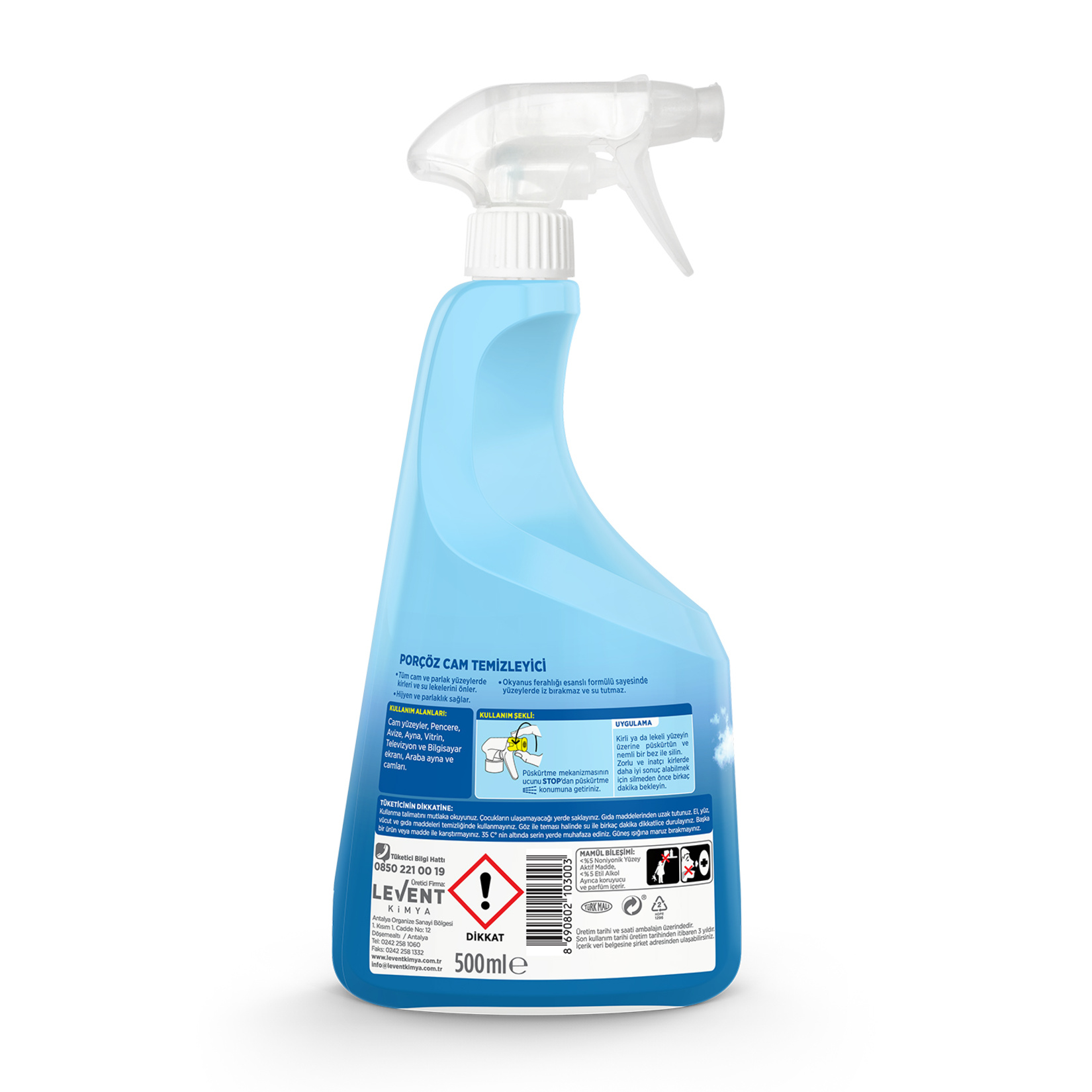 Porçöz Cam Temizleyici Sprey 500 Ml - Görsel 6