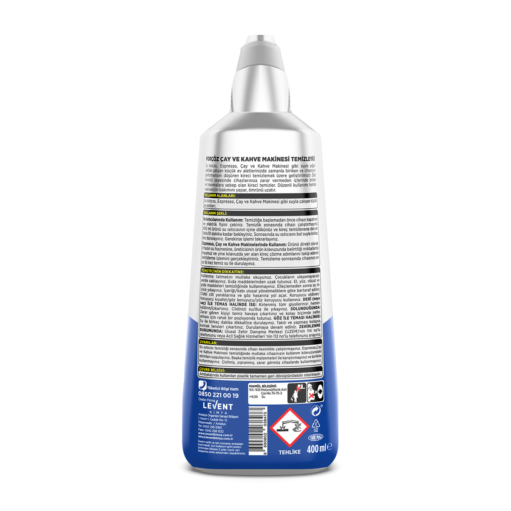 Porçöz Çay Ve Kahve Makinesi Temizleyicisi 400 Ml - Görsel 6